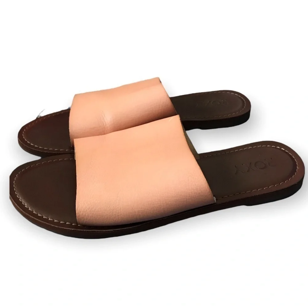 3/$15 Roxy peach slides/ flat sandals